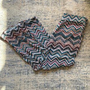 NWOT - JW Style Fun Geometric Patterned Pants with Elastic Waist - L